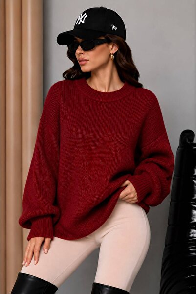 Cherry Butik Crew Neck Casual Draped Sweater