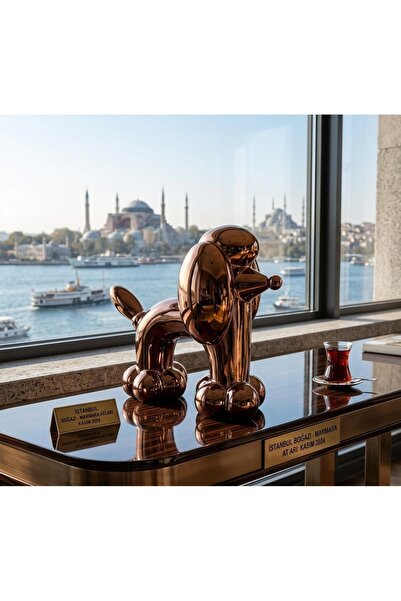 kt kuzey tacı Özel Hediyelik Parlak Bakır/Bronz Renkli Lüks Tasarım Balon Köp...