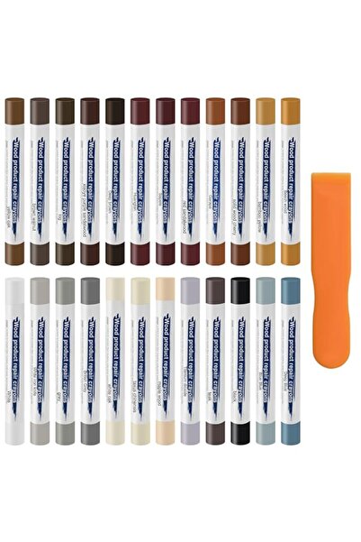Generic Brand 24PCS Furniture Repair Kit Wood Markers, Colorful Wood Filler W...