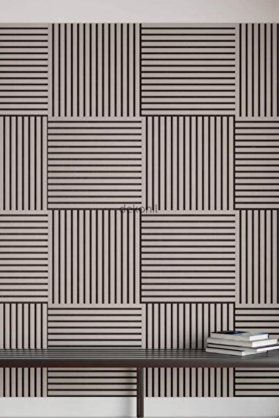 Dekonil Mdf Ahşap Keçeli Akustik Duvar Paneli 60x60 cm - Fırtına Gri
