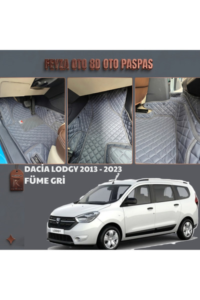 FEYZA OTO DACİA LODGY SERİSİ 2013 - 2023 ARASI 8D PREMİUM KAYMAZ TABAN ARACA ...