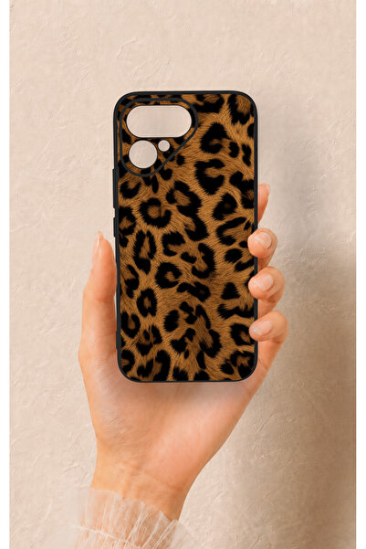 Vip Case Tecno Pova Curve 2 Uyumlu Koyu Leopar Deri Desenli Silikon Kılıf