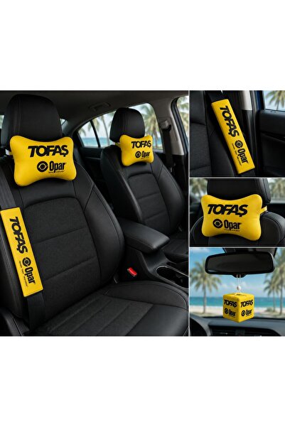 VEMAKS OTO KOLTUK KILIFI sarı tofaş boyun yastıgı