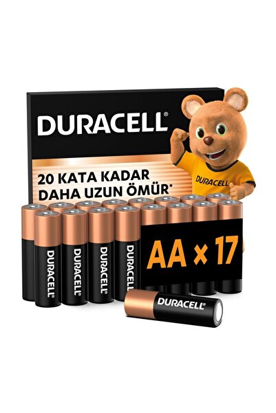 Duracell BASIC AA Alkalin Kalem Pil (17'li Paket) – 1,5V