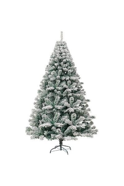 Generic Brand 180CM Flocked Artificial Christmas Tree - Snowy White Flocking,...