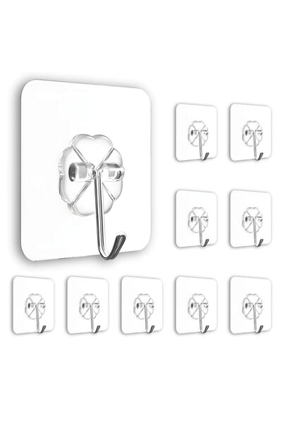 Generic Zulaxy Flower Adhesive Wall Hooks, 10 Pack Heavy Duty Hooks for Wall ...