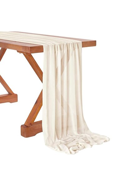 Generic Sage Green Chiffon Like Table Runner with Silver Sparkle Light Green ...