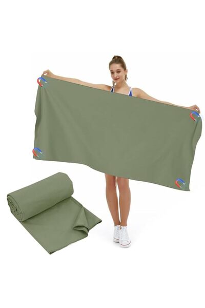 Generic 180x30cm Magnetic Beach Towel, Extra Long Microfiber Towel, Sand Proo...