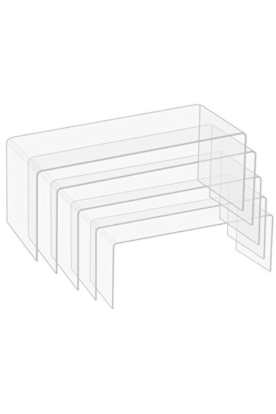 Generic Brand BELLE VOUS Clear Plastic Display Stand (Pack of 5) - Acrylic Co...