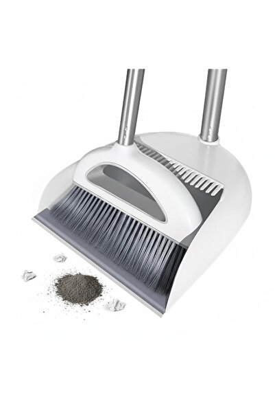 Generic Beauenty Broom And Dustpan Set,Stand Up Broom And Dustpan With Anti-S...