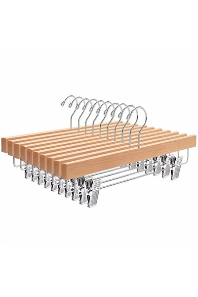 Generic Amber Home Solid Gugertree Deluxe Wooden Pants Hangers Bottom Hanger ...