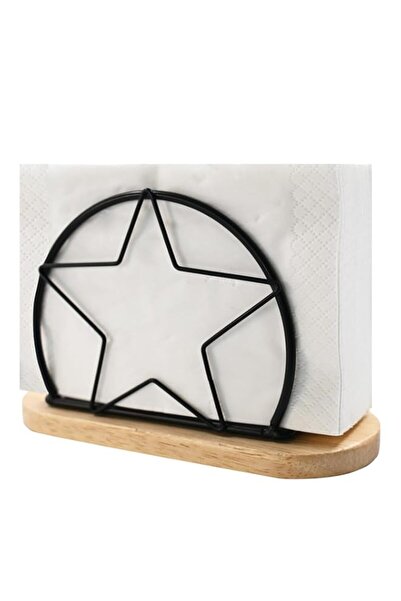 Generic Metal Napkin Holder, Eco-Friendly Natural Wooden Napkin Holder, Uprig...
