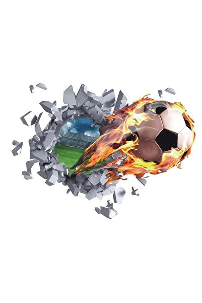 Generic Brand 3D Wall Sticker Soccer Football Wall Decals for Boys Room Wall ...