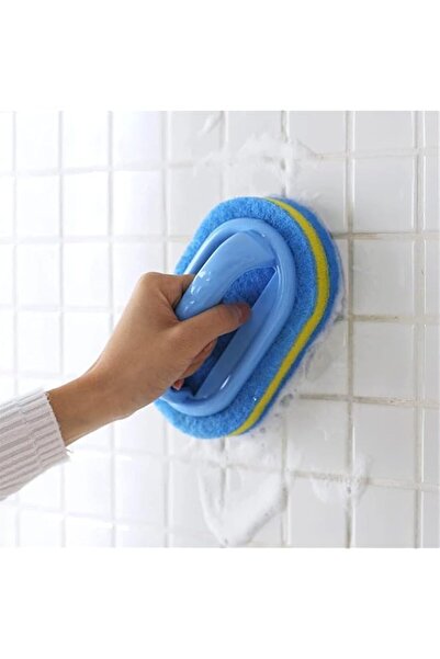 Generic Handles Sponge Brush Blue Soft Magic Sponge Eraser Cleaning Bathtub C...