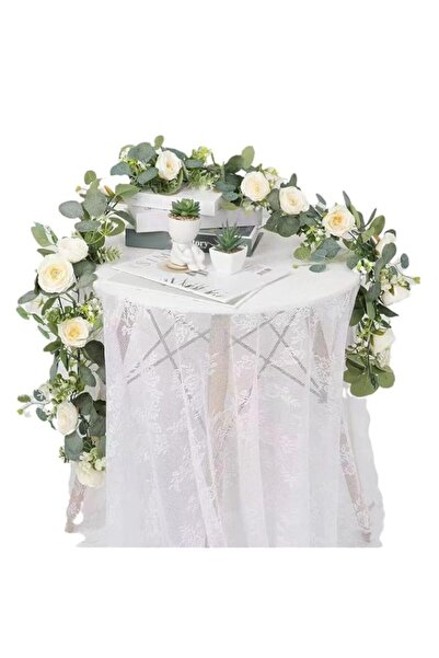 Generic Artificial Eucalyptus Flower Garland, 2 Pcs 13 Ft Faux Rose Vine with...