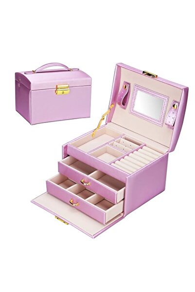 Generic Brand Podazz Women's Jewelry Orgnizer Leather Jewelry Box Case Storag...