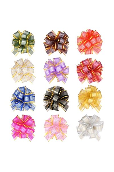 Generic X spring Wrap Pull Bows, 12 Pack 6 Inch Wide Organza Ribbon for Large...