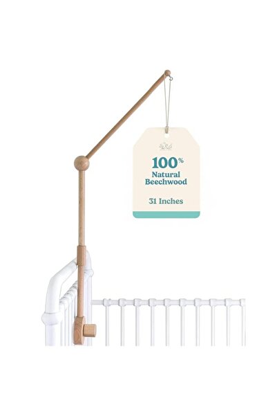 Generic Brand Sorrel + Fern Crib Mobile Arm - Wooden Baby Mobile Hanger for C...