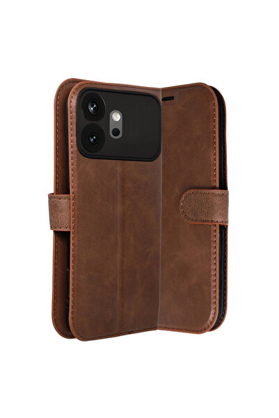 eco port Huawei Honor 600 Trend S Plus Kapaklı Kılıf - Taba - Taba