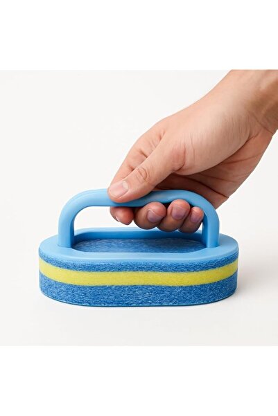 Generic Multi-Purpose Magic Sponge for Bathroom with Scrubber Handle, 15.5 cm...