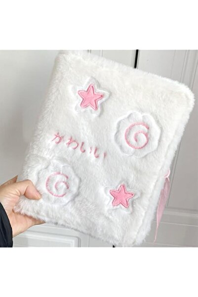 Generic Brand Tazweeq Photo Card Holder, Plush Cute Star A5 6 Ring Photocard ...