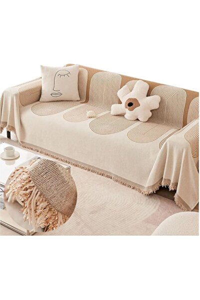 Generic Brand Freeway Geometric Jacquard Bohemian Chenille Sofa Cover, 180x26...