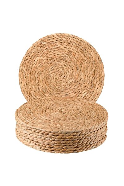 Generic Round Woven Placemats, Set of 10, Boho Rattan Placemats, Natural Hand...