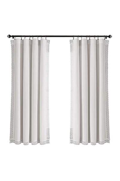 Generic Brand Lush Decor White Rosalie Window Curtains Farmhouse, Rustic Styl...
