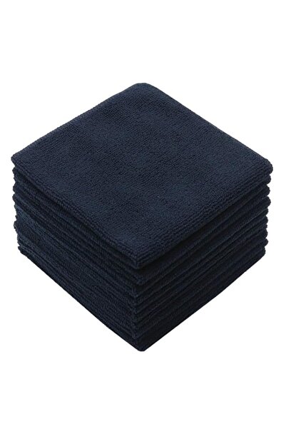 Generic Microfiber Cleaning Cloth, Washcloths, 12x12 inch, 10 Pack, Black | F...