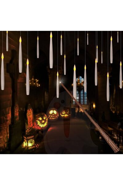 Generic Brand Leejec 20pcs Flameless Taper Floating Candles with Magic Wand R...