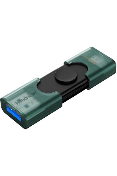 Kingston Datatraveler 128GB USB 3.2 Στικάκι με σύνδεση USB-A & USB-C Πράσινο