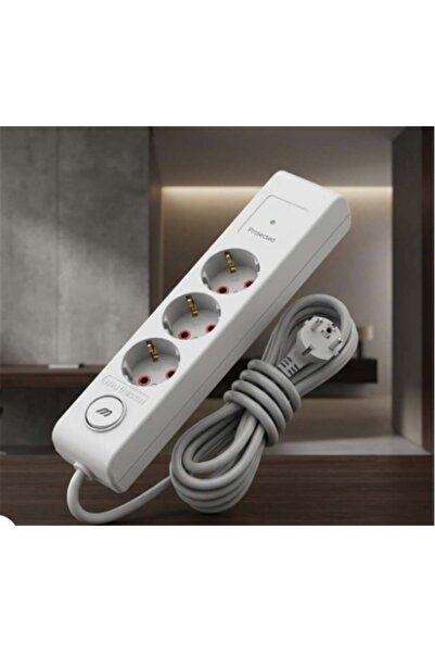 Mutlusan Ri-Tech 3-Outlet 3m Group Socket with Switch and Surge Protection (0...