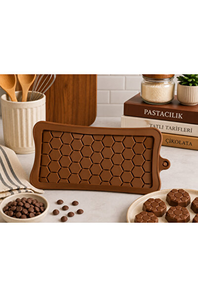 pratikpastacılık Çi̇ Series Patterned Silicone Chocolate Mold/Ceramic-Hobby Mold
