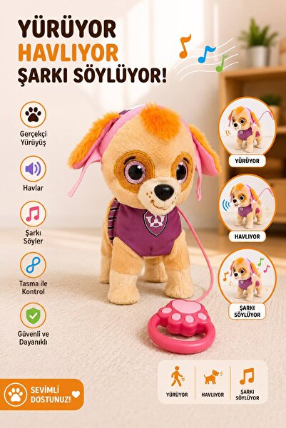 Genel Markalar Tasmalı Yürüyen ve Şarkı Söyleyen Oyuncak Köpek