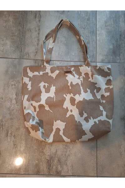 TooHot Women's Beige Patterned Beach Shoulder Bag