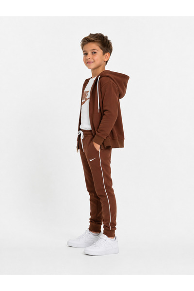 ALZEY GİYİM Unisex Çocuk 3’lü Eşofman Takımı Kapüşonlu Sweatshirt Spor Takım ...
