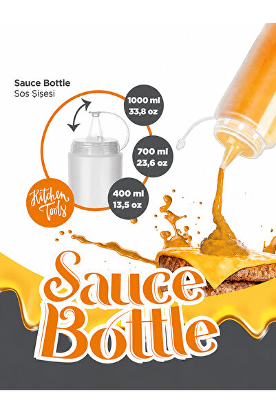 BBA HOME Sos Şişesi 700 ml Sıkmalı Sosluk