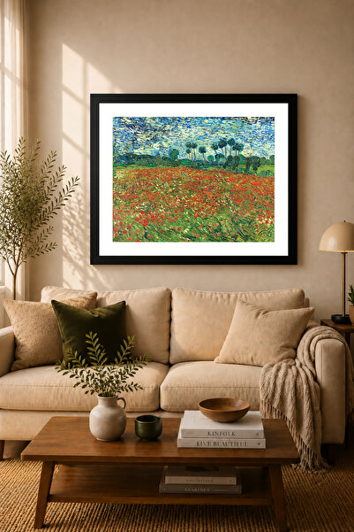 Koi Art Design Tablou cu cadru negru, orizontal, dintr-o singură bucată, cu t...