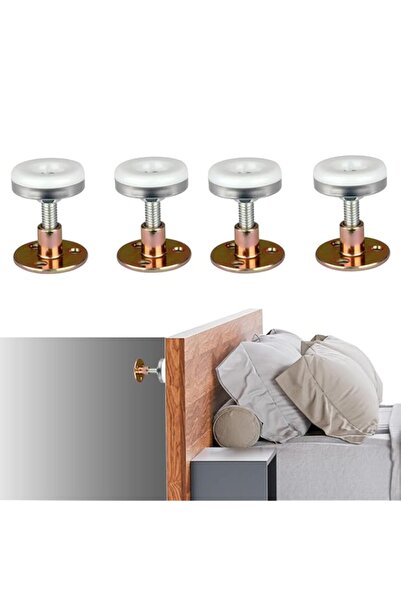 Generic 4 Pcs Threaded Bed Frame, Headboard Stoppers for Wall, Adjustable Ant...