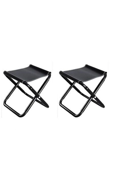 Generic ALMEKAQUZ 2 Pack Portable Folding Stool, Camping Fishing Stool with C...