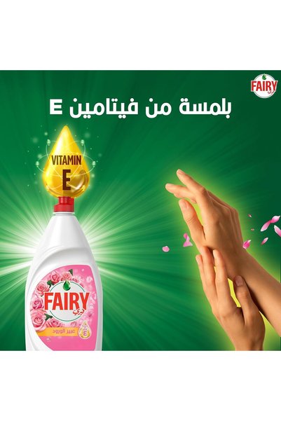 Fairy سائل غسيل الأطباق، برائحة الورد مع قوة بديلة للتبييض، 2×800 مل