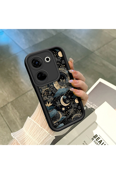 PATTERNOVA Tecno Camon 20 Uyumlu Vintage Altın Detaylı Ay Yıldız Kılıf, Moda ...