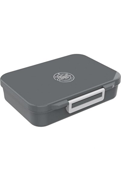 Atrium Lunch Box Square with Air Tight Side Locking Lid Grey