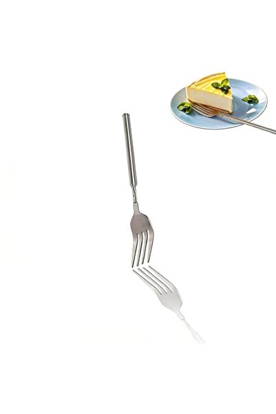 Generic Stainless Steel Extendable Fork, Telescopic Retractable Design for Ca...