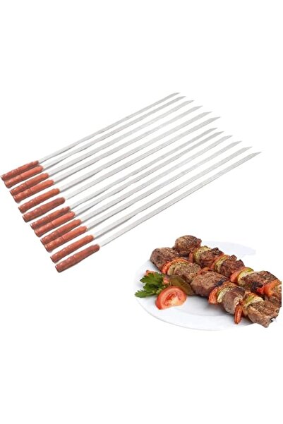 Generic GO2CAMPS BBQ Skewer with Wooden Handle 12 Pieces