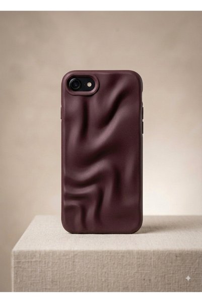 Turkuaz Store iPhone 7 / iPhone 8 Compatible Case Embossed Wavy Shock-Absorbi...