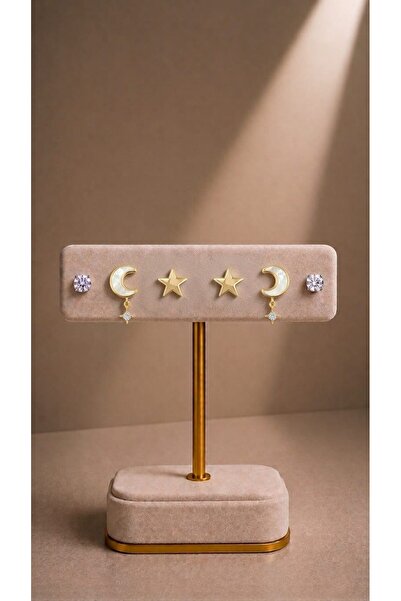 mdm style Women's Multiple Earring Set – Gold & Silver Earring Models with St...