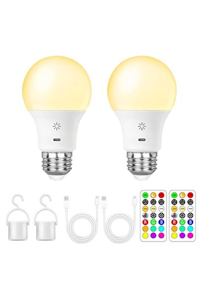 Generic USB Rechargeable Light Bulb with Remote, Smart RGB Color Changing Bul...