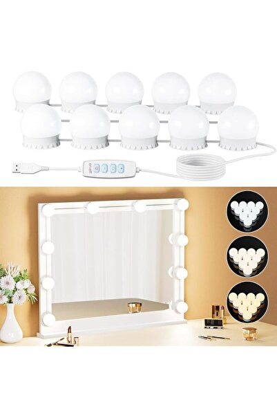 Generic Led Vanity Mirror Lights,3 Color 10 Level Brightness Adjustable USB C...