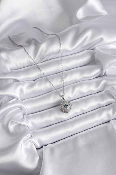 Generic Brand 316L Steel Gold Color Zircon Stone Eye Model Women's Necklace